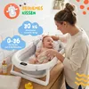 moovkee Babybadewanne Faltbar 80 cm Grau mit Thermometer Produktbild-Vorschau 4