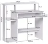 FineBuy Computertisch Weiß 94x90,5x48,5 cm Laptop Tisch Produktbild-Vorschau 7