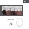 MSV Duschvorhangringe 12 Stück Transparent Kunststoff - Produktbild-Vorschau 2