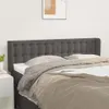 vidaXL Čelo postele s ušima šedé 147x16x78/88 cm Imitace Náhled obrázku produktu 2