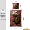 Dino 3D Bettwäsche / 80x80 cm + 135x200 cm Produktbild-Vorschau 14