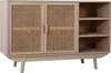 SalesFever Sideboard mit Rattan Front | 2 Türen, 3 offene Produktbild-Vorschau 1