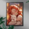 Oh Art! Malen nach Zahlen Mädchen mit Katze 40x50 cm Produktbild-Vorschau 2