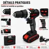 AJIEQAQ Perceuse-visseuse sans fil 21V Set, Perceuse à Voir les images du produit 7