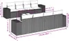 Design 9-tlg. Garten-Sofagarnitur mit Kissen Grau Poly Produktbild-Vorschau 3