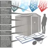 HATTORO S100 Gerätehaus Metall Gartenhaus Metallgartenhaus Produktbild-Vorschau 2