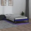 Massivholzbett mit LEDs Grau 100x200 cm Produktbild-Vorschau 2