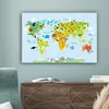 MuchoWow® - Leinwandbilder - Weltkarte - Kinder - Tiere - Produktbild-Vorschau 4