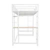 Merax Hochbett 90x200 mit Schreibtisch & Kleiderschrank, Produktbild-Vorschau 8