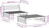 The Living Store 2-tlg. Garten-Lounge-Set Massivholz Kiefer Produktbild-Vorschau 7