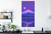 MuchoWow® Poster Mond - Berg - Lila 60x120 cm - Wandschmuck Produktbild-Vorschau 3