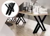Stolové nohy kovové 2 ks – výška 72 cm x 70 cm, čierne, Náhľad obrázku produktu 2