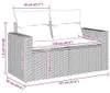 vidaXL Gartensofa mit Kissen 2-Sitzer Beige Poly Rattan Produktbild-Vorschau 8