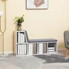 HOMCOM Bibliothèque banc 2 en 1 avec 5 compartiments de Voir les images du produit 2
