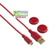 USB Ladekabel 3m + Knöpfe Rot für Sony PS4 Controller Produktbild-Vorschau 1