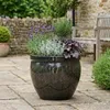 Pflanzkübel Keramik "Bavaria Tall" Frostfest Rund - Braun - Produktbild-Vorschau 4