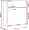 vidaXL Sideboard Schwarz Eichen-Optik 70 x 30 x 80 cm Produktbild-Vorschau 8