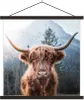 MuchoWow® Textilposter Schottische Hochlandrind - Berge - Produktbild-Vorschau 1