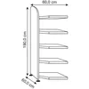 Kerkmann Eckregal Dante weiß 60,0 x 32,5 - 60,0 x 190,0 cm, Produktbild-Vorschau 3