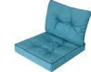 A blue seat and back cushion set for outdoor furniture. Anteprima dell’immagine prodotto