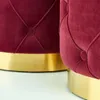 Halmar Hocker (2 Stück) Polly - weinrot / gold Produktbild-Vorschau 14