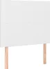vidaXL Čelo postele biele 90x5x118/128 cm Imitácia kože Náhľad obrázku produktu 1