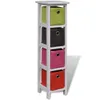 vidaXL Commode à paniers multicolores Bois de paulownia Voir les images du produit 3