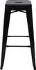 A black metal bar stool is shown from the front against a white background. Anteprima dell’immagine prodotto