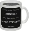 Ich spreche fließend Ironisch Glas Tasse mit Spruch Produktbild-Vorschau 1
