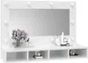 vidaXL Specchio con LED bianco lucido 90x31,5x62 cm Anteprima dell’immagine prodotto 12