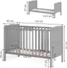 Babybett Vitalispa Tobi Grau 60x120 cm, Model 36198 Produktbild-Vorschau 7