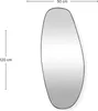 A diagram showing the dimensions of an organic-shaped mirror. Produktbild-Vorschau