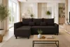 Rohová pohovka LOFT, barva hnědá, rozměry 205 x 89 x 144 Náhled obrázku produktu 5