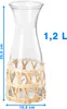 Glaskaraffe Karaffe 1.2 L Hochwertige Karaffe Glas geeignet Produktbild-Vorschau 3