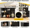Abrihome Ausziehbar Bartisch mit Stauraum, 360° Drehbarer Produktbild-Vorschau 6