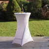 Stehtisch mit weißer Husse klappbar Ø 60cm Bistrotisch Produktbild-Vorschau 1