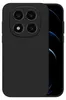 A black phone case with a camera module is shown against a black background. Produktbild-Vorschau
