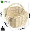 KADAX Kosz Wiklinowy Koszyk Na Grzyby Zakupy Piknik Owoce z Podgląd zdjęcia produktu 3