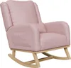 UnboxG Fauteuil à bascule Rose en peluche avec coussin, Voir les images du produit 11