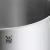 A close-up shot of the side of a metallic pot, showing the brand logo. Podgląd zdjęcia produktu