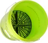 A top-down view of a lime green bucket with a black grit guard insert. Anteprima dell’immagine prodotto
