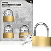 com-four® 4x Vorhängeschloss aus Messing - Produktbild-Vorschau 1