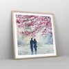 Gerahmtes Poster - Rahmen in heller Eiche - Paar Paris Baum Produktbild-Vorschau 8