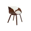 Miliboo - Design-Stuhl Weiß und dunkles Holz Nussbaum BENT Produktbild-Vorschau 4