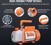 A diagram highlighting the features of a VEVOR vacuum pump against a black background. Náhľad obrázku produktu