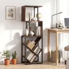 COSTWAY 2 in 1 Bücherregal, Standregal mit 3 Ablagen, Produktbild-Vorschau 2