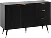 FineBuy Sideboard 120x80x40 cm Anrichte Schwarz mit Produktbild-Vorschau 6