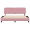 The Living Store Bettgestell mit Kopfteil Rosa 160x200 cm Produktbild-Vorschau 5