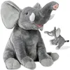 A large plush elephant toy is shown in the foreground, with a smaller plush elephant toy in the background. Produktbild-Vorschau