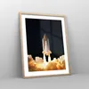 Gerahmtes Poster - Rahmen in heller Eiche - Abheben Rakete Produktbild-Vorschau 8